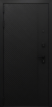 Стальная дверь с панелями МДФ черного и белого цвета