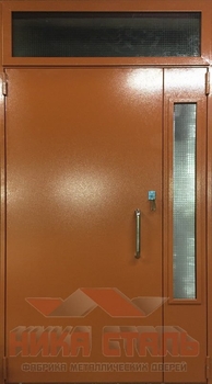 Дверь тамбурная двухстворчатая со стеклом Дверь тамбурная двухстворчатая со стеклом