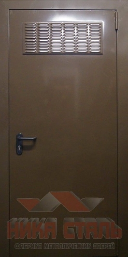 Дверь в трансформаторную с жалюзийной решеткой Дверь в трансформаторную с жалюзийной решеткой