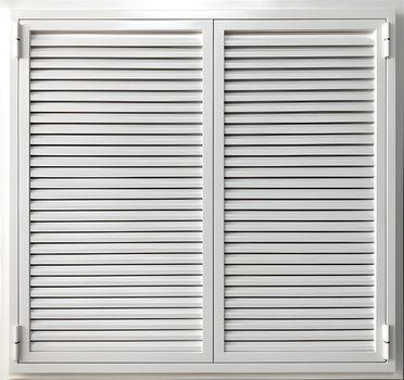 Двустворчатые ставни-жалюзи на окно