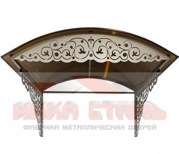 Стальной козырек над крыльцом с лазерной резкой Стальной козырек над крыльцом с лазерной резкой