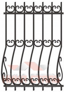 Кованая решетка на окно КР 21 Кованая решетка на окно КР 21