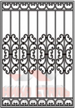 Кованая решетка на окно КР 23 Кованая решетка на окно КР 23