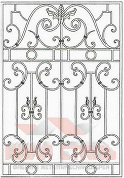 Кованая решетка на окно КР 28 Кованая решетка на окно КР 28