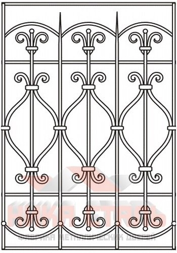 Кованая решетка на окно КР 8