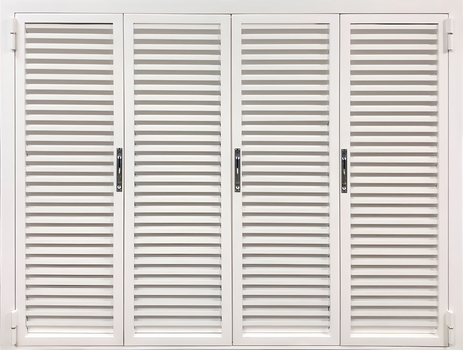 Многостворчатые ставни-жалюзи на окно