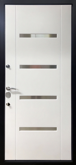 Серая дверь с верхней вставкой Серая дверь с верхней вставкой