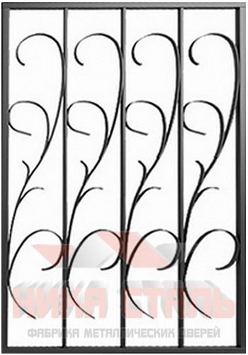 Сварная решетка на окно СР 17